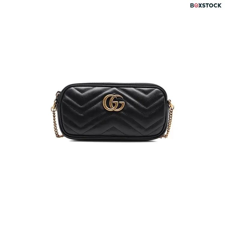 Gucci GG Marmont Matelassé Zip Top Super Mini Bag 'Black' Spring/Summer 2020