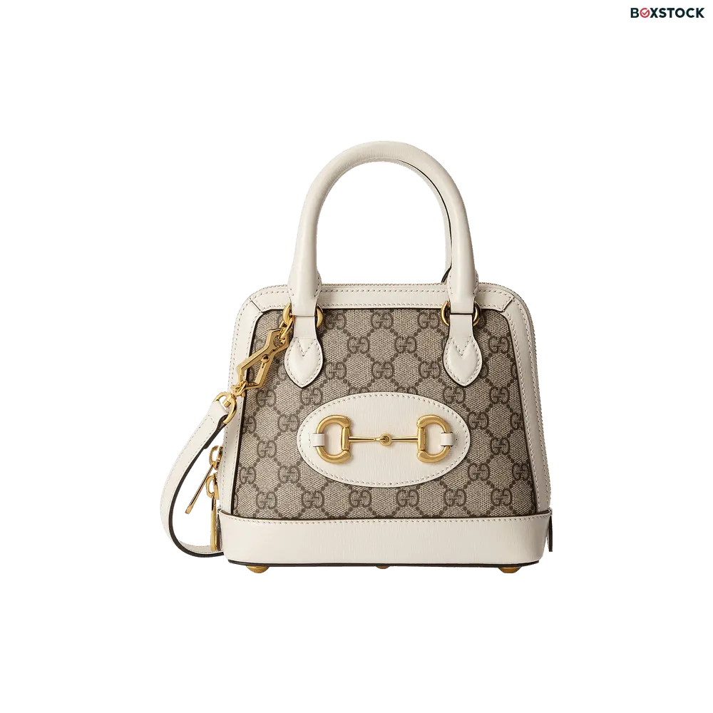 Gucci Horsebit 1955 Mini Top Handle Bag 'GG Supreme/White' Cream Spring/Summer 2021