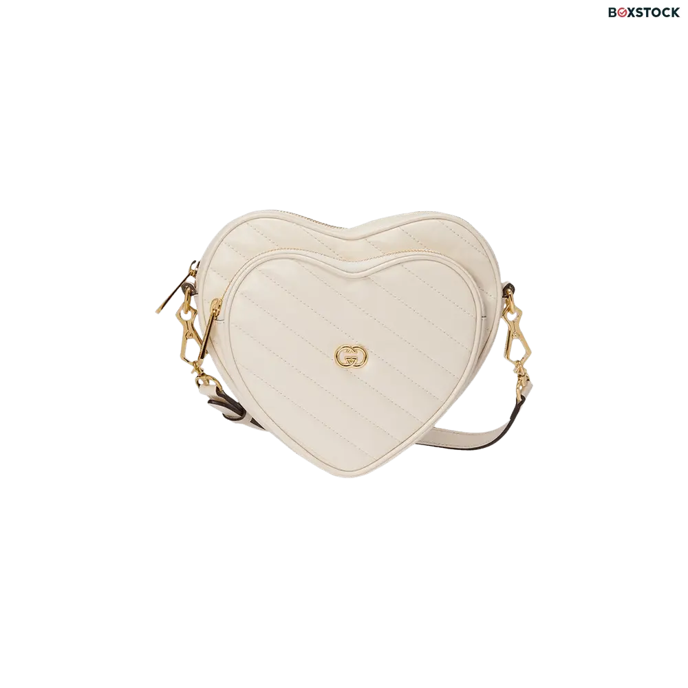Gucci Interlocking G Mini Heart Shoulder Bag 'Mystic White' Fall/Winter 2023