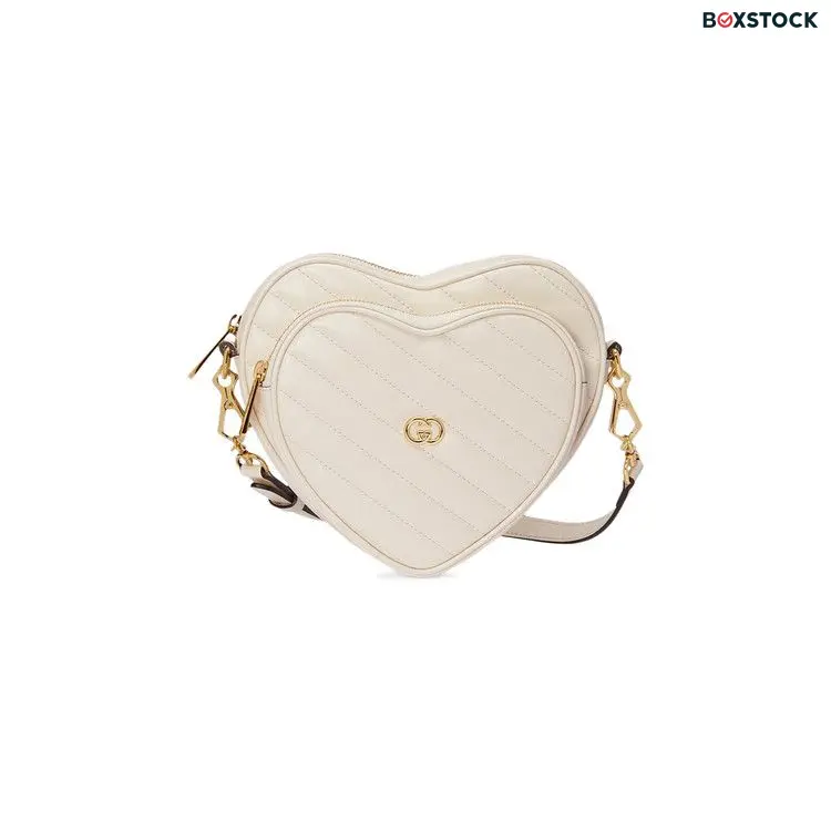 Gucci Interlocking G Mini Heart Shoulder Bag 'Mystic White' Fall/Winter 2023