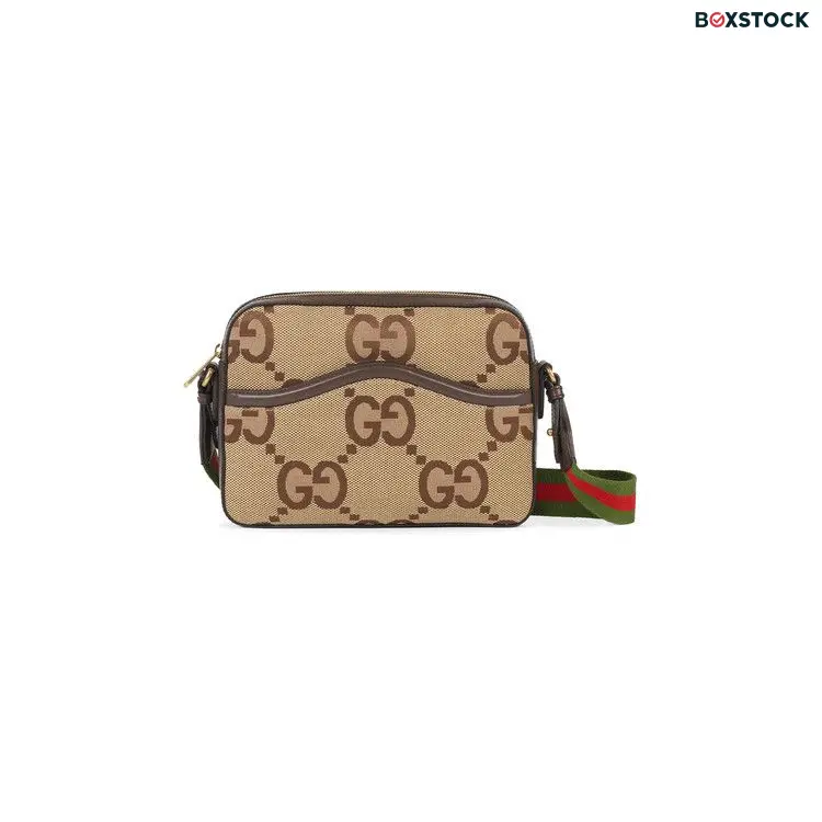 Gucci Messenger Bag With Jumbo GG 'Camel/Ebony' Tan Fall/Winter 2022
