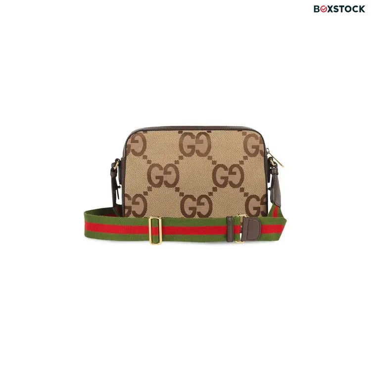 Gucci Messenger Bag With Jumbo GG 'Camel/Ebony' Tan Fall/Winter 2022