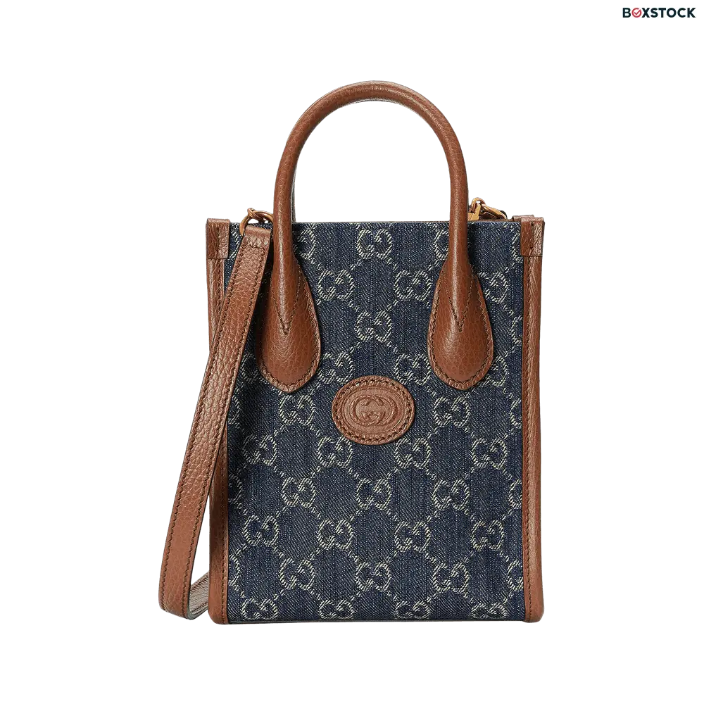Gucci Mini Tote Bag With Interlocking G 'Blue/Ivory' Fall/Winter 2022