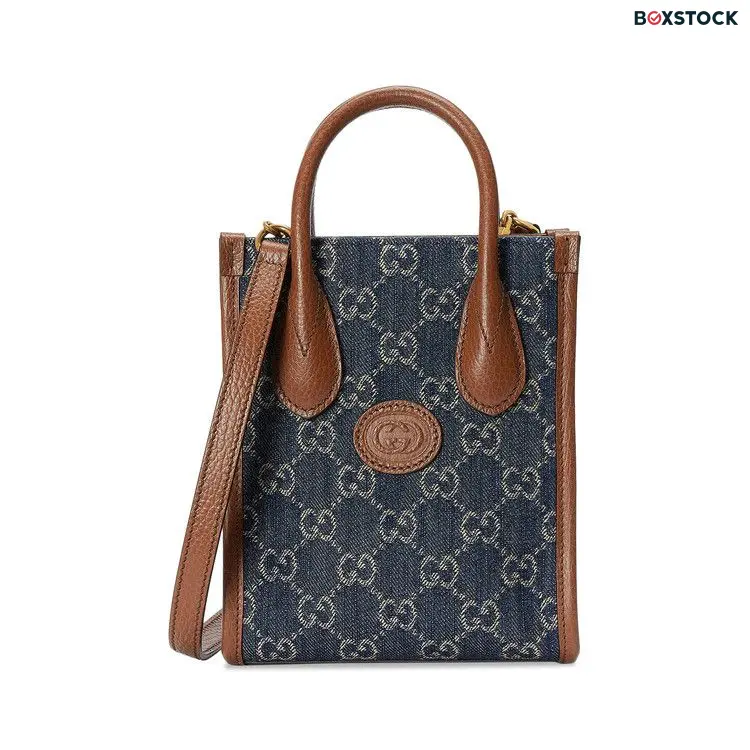 Gucci Mini Tote Bag With Interlocking G 'Blue/Ivory' Fall/Winter 2022