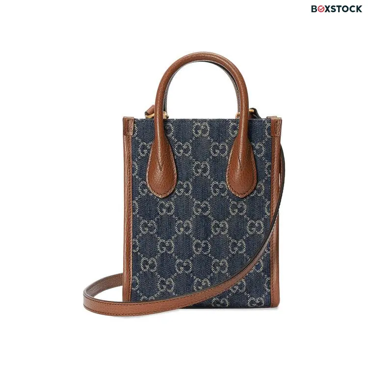 Gucci Mini Tote Bag With Interlocking G 'Blue/Ivory' Fall/Winter 2022