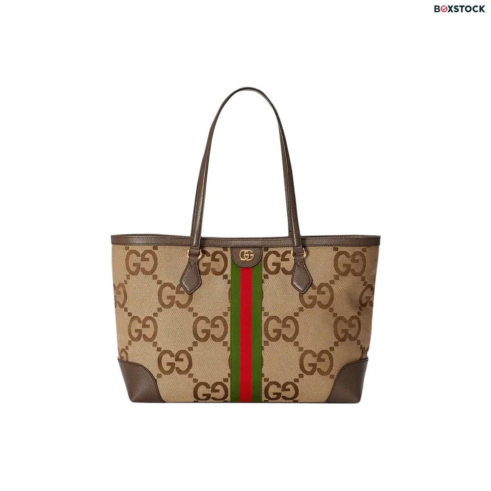 Gucci Ophidia Jumbo GG Medium Tote 'Camel/Ebony' Brown Fall/Winter 2022