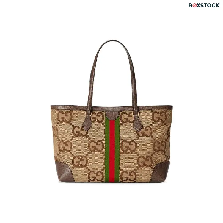 Gucci Ophidia Jumbo GG Medium Tote 'Camel/Ebony' Brown Fall/Winter 2022