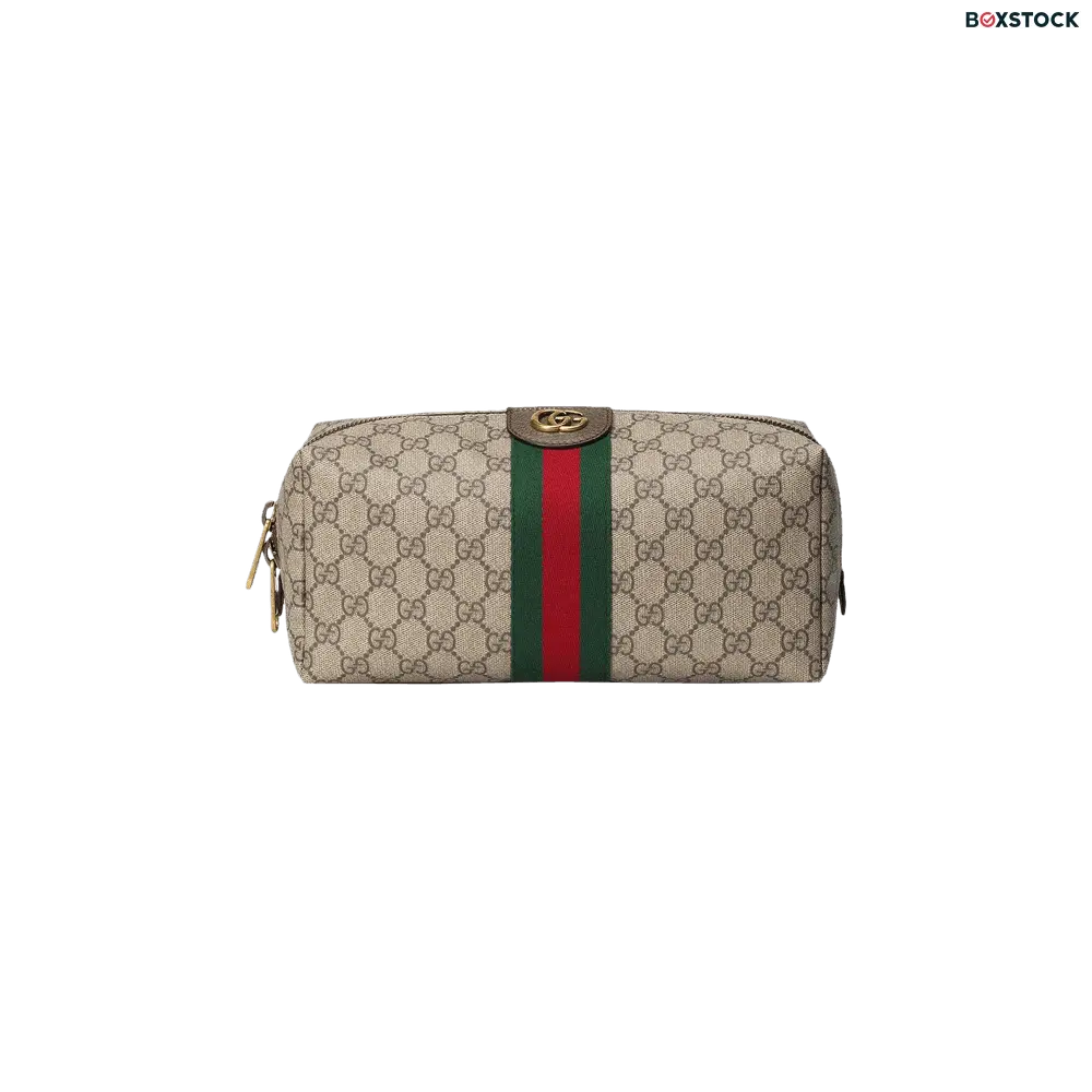 Gucci Ophidia Toiletry Case 'Soft GG Supreme' Tan