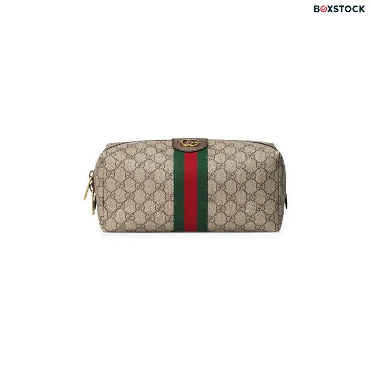 Gucci Ophidia Toiletry Case 'Soft GG Supreme' Tan