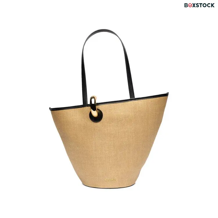 Jacquemus Le Bambola Asymmetric Bucket Bag 'Ivory/Black' White Fall/Winter 2024