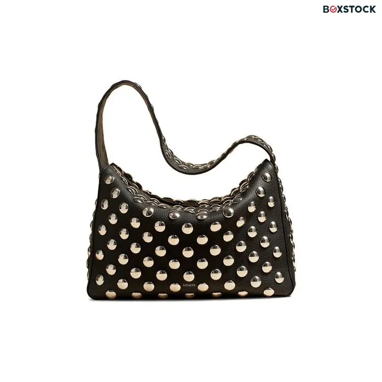 Khaite Elena Shoulder Bag With Silver Studs 'Black' Fall/Winter 2023