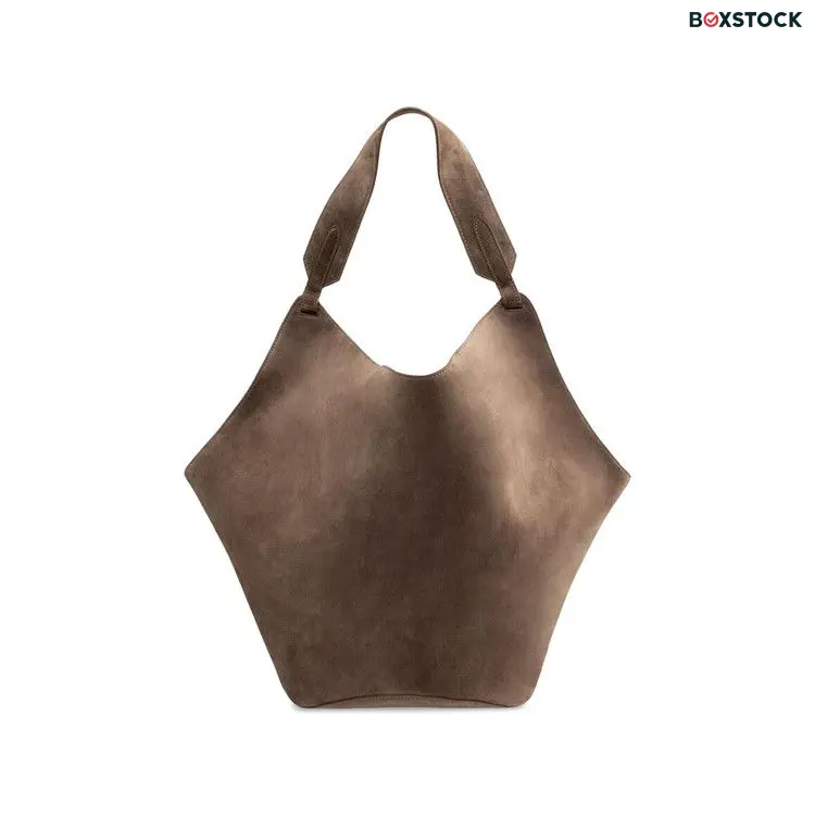 Khaite Lotus Medium Tote Bag 'Cedar' Brown