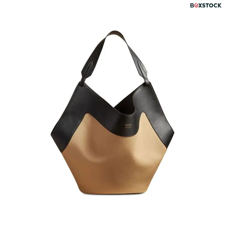 Khaite Lotus Medium Canvas Tote 'Black/Honey' Fall/Winter 2024