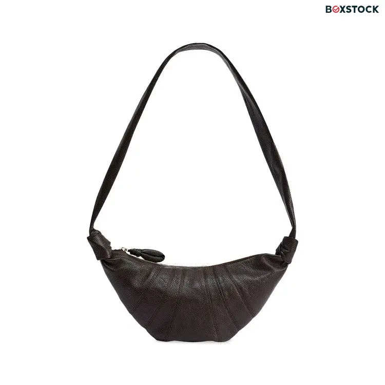 Lemaire Soft Grain Small Croissant Bag 'Dark Chocolate' Brown Spring/Summer 2024