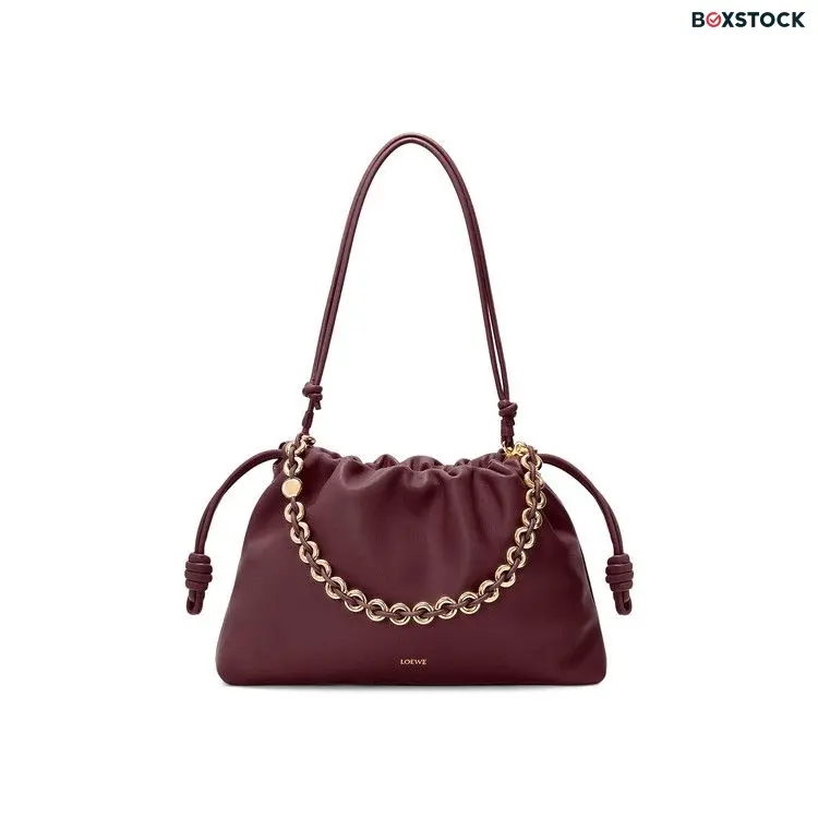 Loewe Large Flamenco Bag 'Dark Burgundy' Red