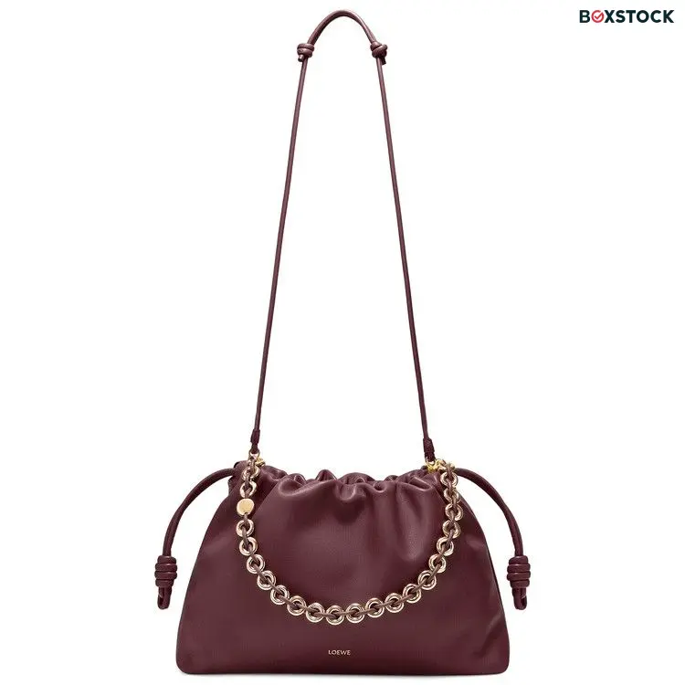Loewe Large Flamenco Bag 'Dark Burgundy' Red