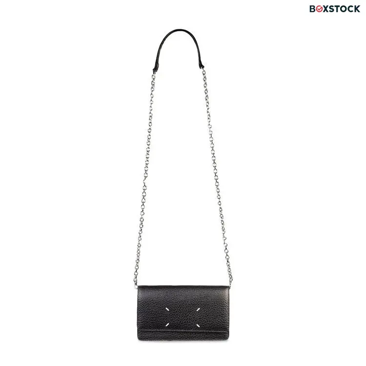 Maison Margiela Leather Fold Over Bag 'Black'