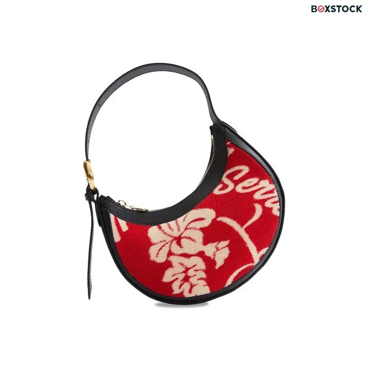 Marine Serre Jersey Jacquard Towels Eclips Mini Bag 'Red' Spring/Summer 2024