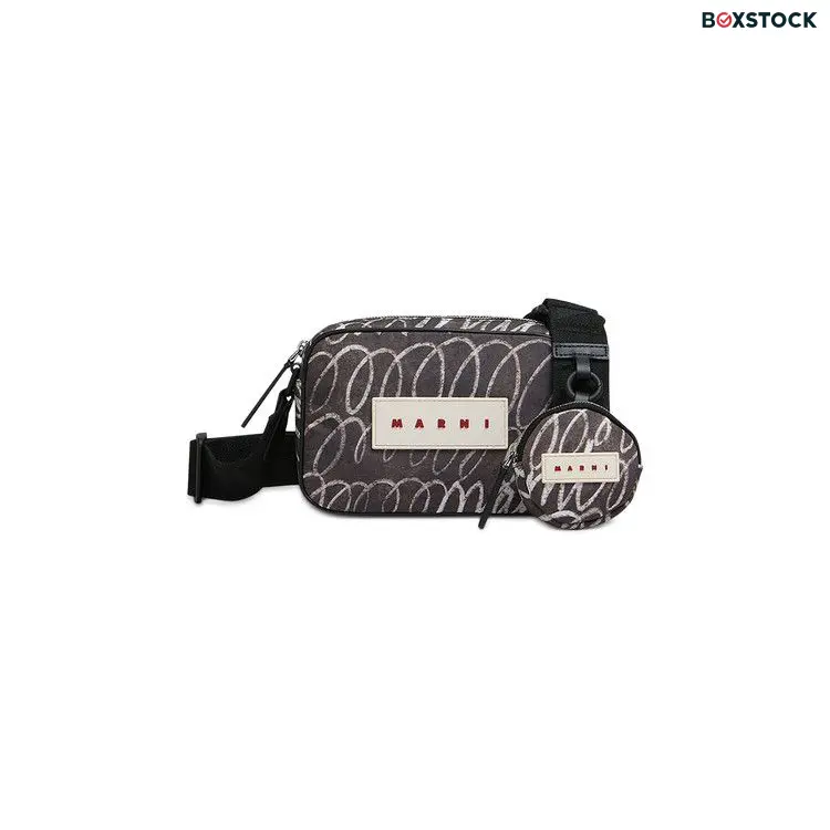 Marni Logo Patch Shoulder Bag 'Black' Fall/Winter 2024