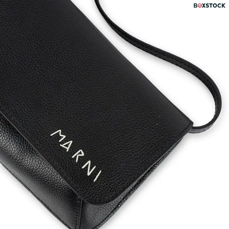 Marni Logo Embroidered Leather Belt Bag 'Black' Fall/Winter 2024