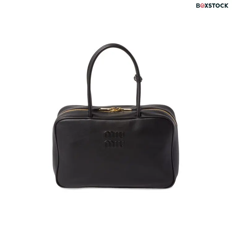 Miu Miu Leather Top Handle Bag 'Black' Spring/Summer 2024