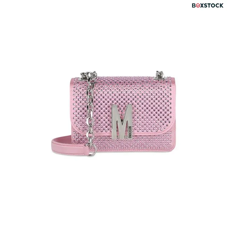 Moschino Crystal Logo Crossbody Bag 'Fantasy Print/Pink'
