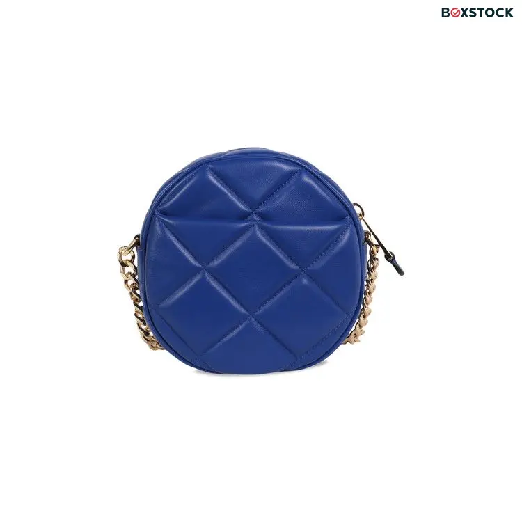 Moschino Heart Studs Quilted Crossbody Bag 'Blue'