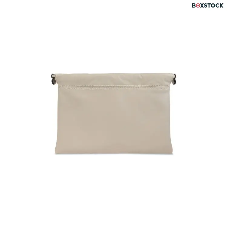 Moschino Logo Belt Drawstring Crossbody Bag 'Ivory' White