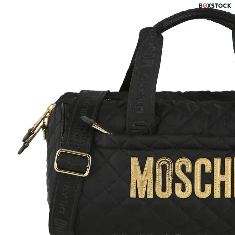 Moschino Quilted Logo Duffel Bag 'Black'