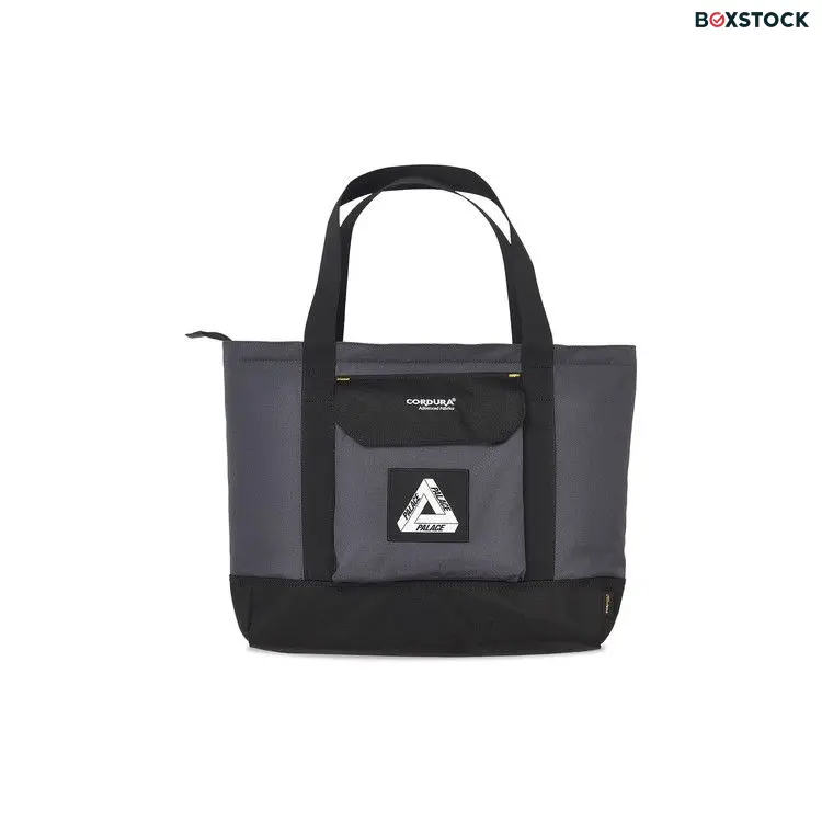 Palace Cordura Duck Canvas Shoulder Bag 'Carbon/Black' Grey Fall/Winter 2024