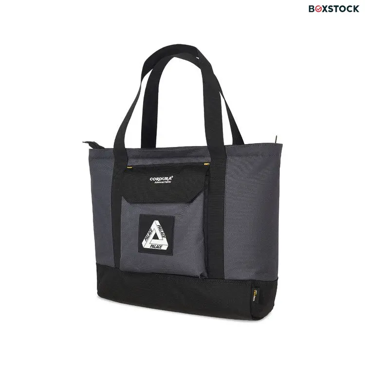 Palace Cordura Duck Canvas Shoulder Bag 'Carbon/Black' Grey Fall/Winter 2024