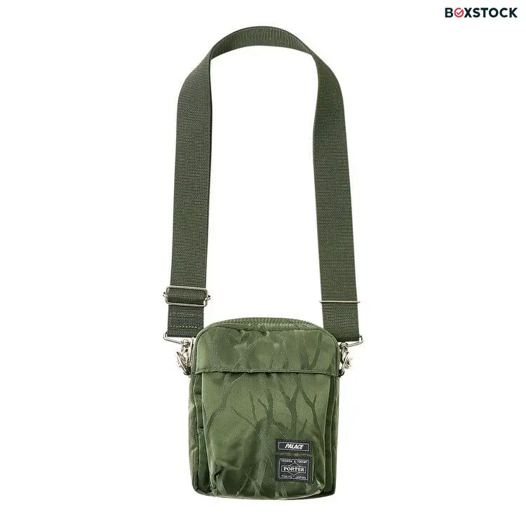 Palace x Porter-Yoshida & Co. Tanker Vertical Shoulder Bag 'Olive/Jacquard' Green Fall/Winter 2024