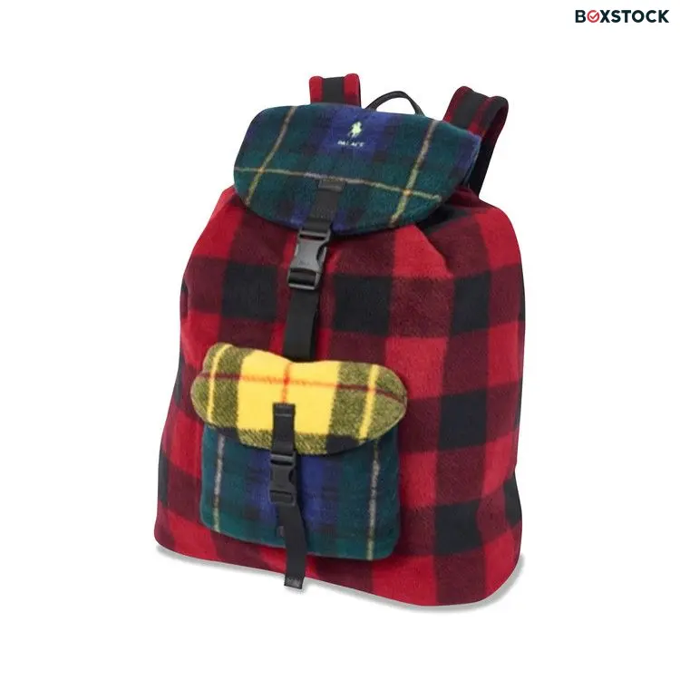 Palace x Ralph Lauren Fleece Backpack 'Glen Plaid/Yellow/Buffalo' Fall/Winter 2018