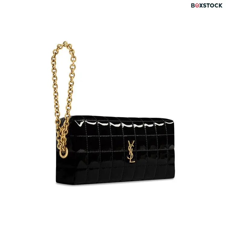 Saint Laurent Cassandre Matelassé Carré Pouch On Chain 'Noir' Black Spring/Summer 2024
