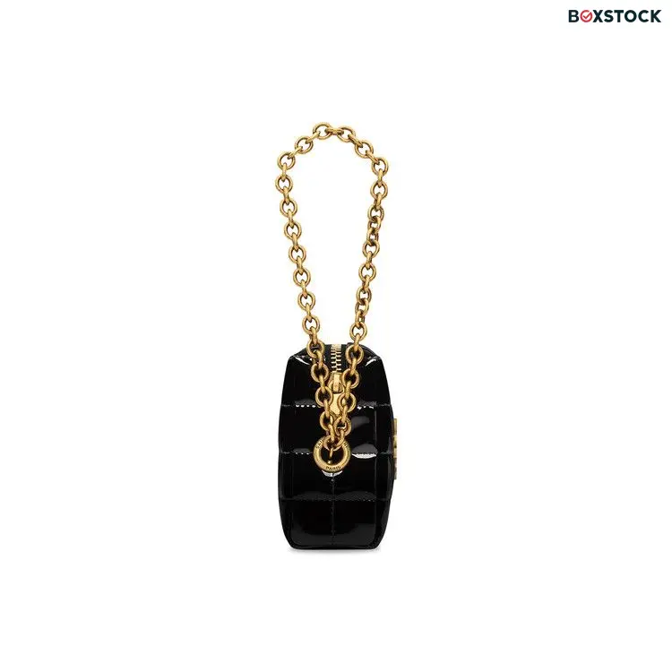 Saint Laurent Cassandre Matelassé Carré Pouch On Chain 'Noir' Black Spring/Summer 2024