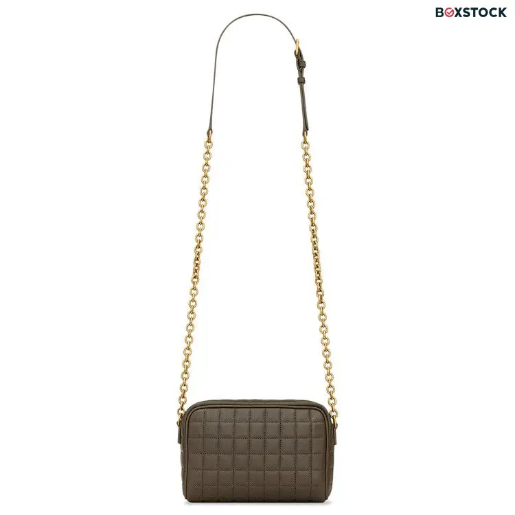 Saint Laurent Cassandre Matelassé Carré Mini Camera Bag 'Light Musk' Grey Spring/Summer 2024