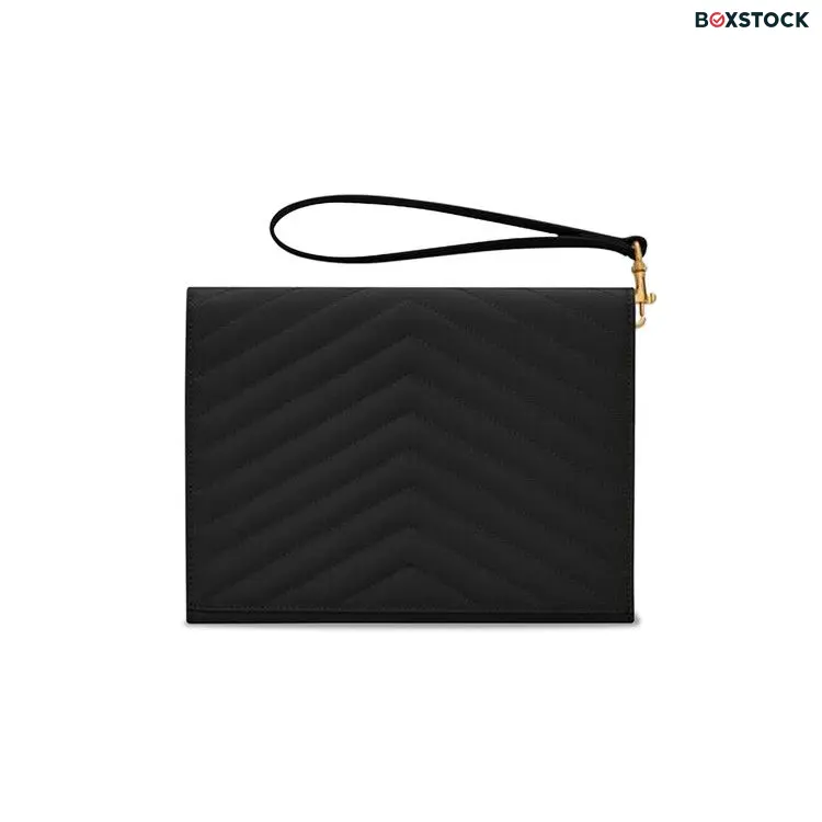 Saint Laurent Cassandre Matelassé Flap Pouch 'Black'