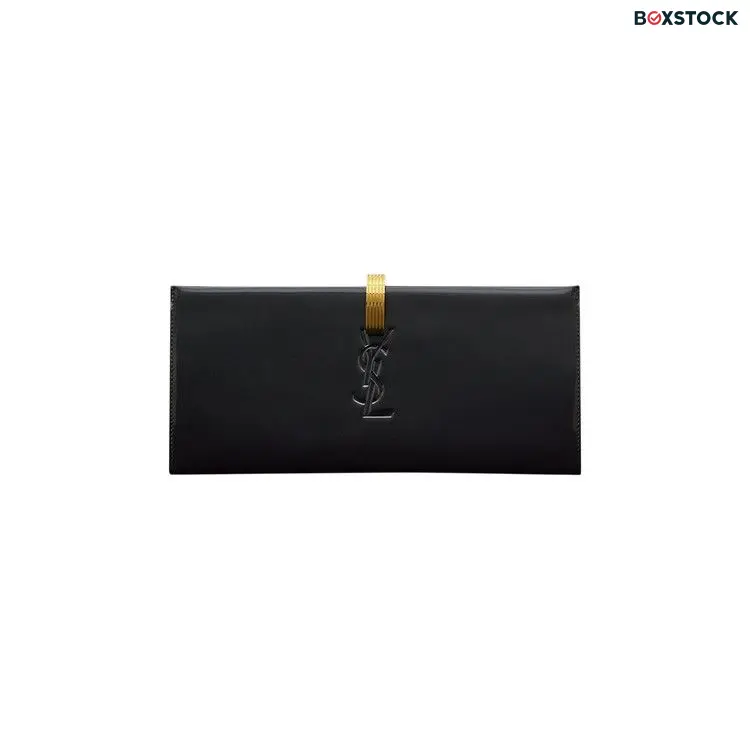 Saint Laurent Daria Leather Clutch 'Black' Fall/Winter 2023