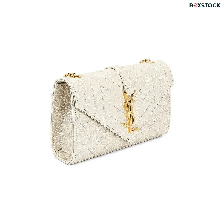 Saint Laurent Envelope Small Chain Bag 'Soft Cream' White Fall/Winter 2023