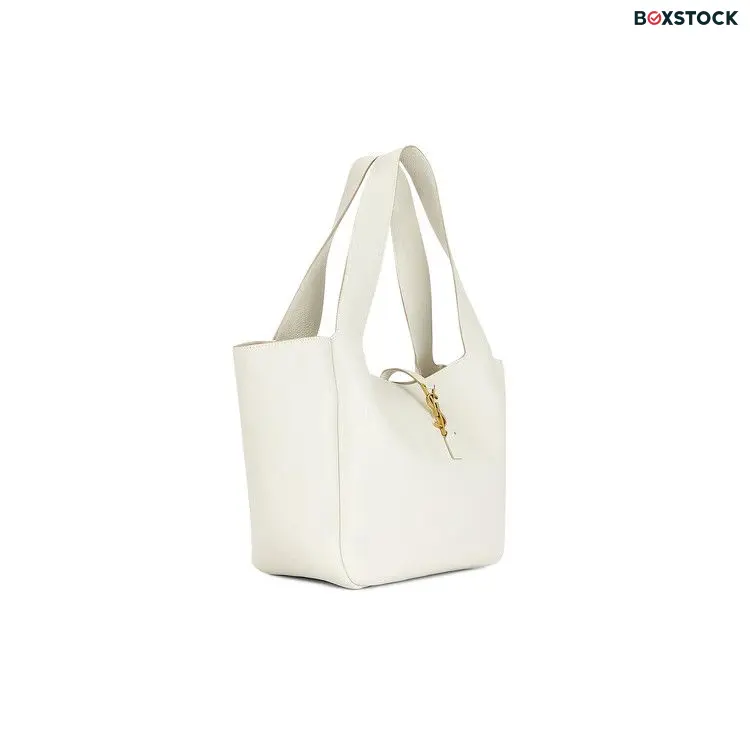 Saint Laurent Le 5 À 7 Bea 'Soft Cream/Dark Beige' White Spring/Summer 2024