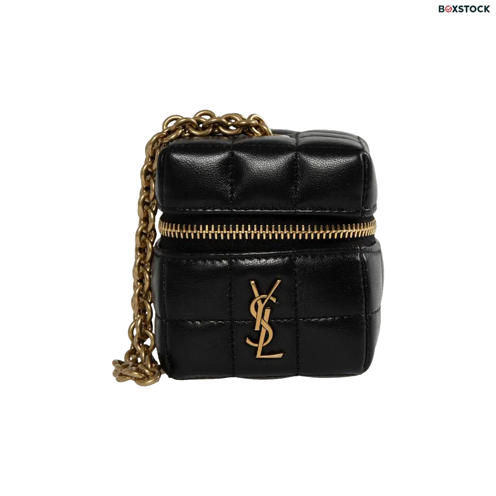 saint laurent Saint Laurent Mini Cube Box With Chain 'Noir' Black Spring/Summer 2024