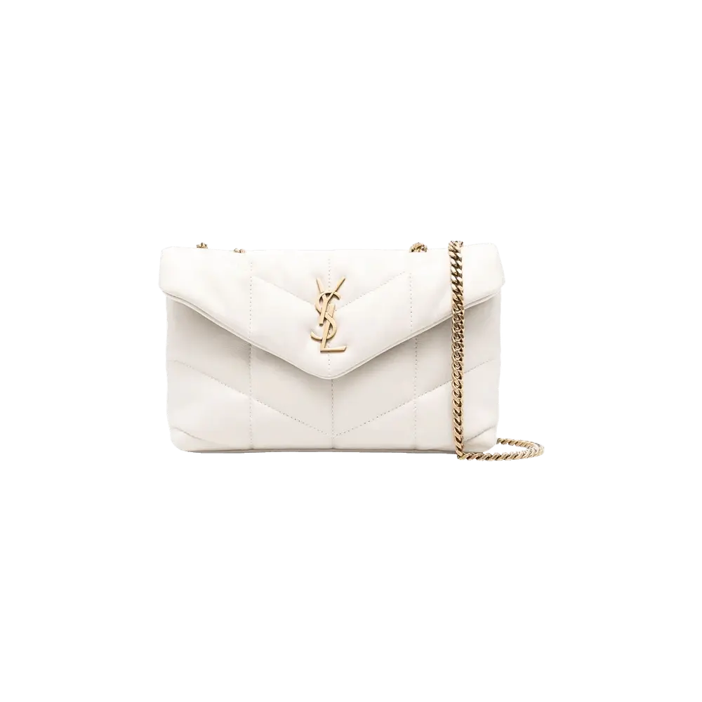 Saint Laurent Puffer Toy Quilted Shoulder Bag 'Vintage White' Spring/Summer 2024