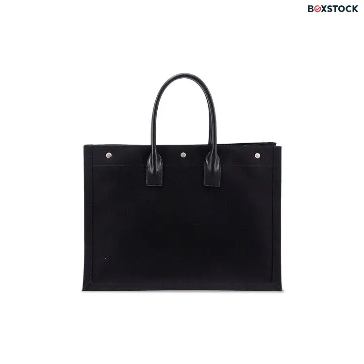 Saint Laurent Rive Gauche Lino Legend Large Tote Bag 'Black/White' Fall/Winter 2023