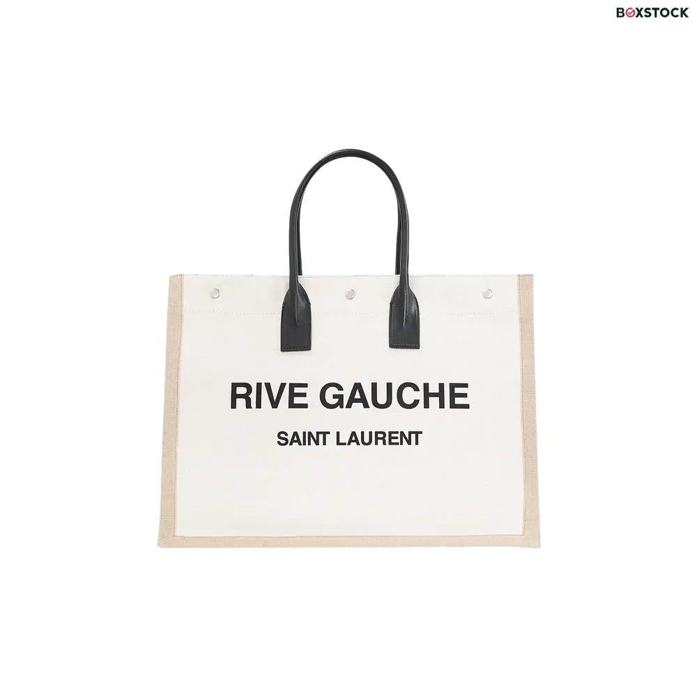 Saint Laurent Rive Gauche Lino Legend Large Tote Bag 'Natural' Tan Fall/Winter 2022