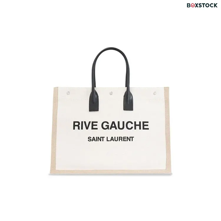 Saint Laurent Rive Gauche Lino Legend Large Tote Bag 'Natural' Tan Fall/Winter 2022