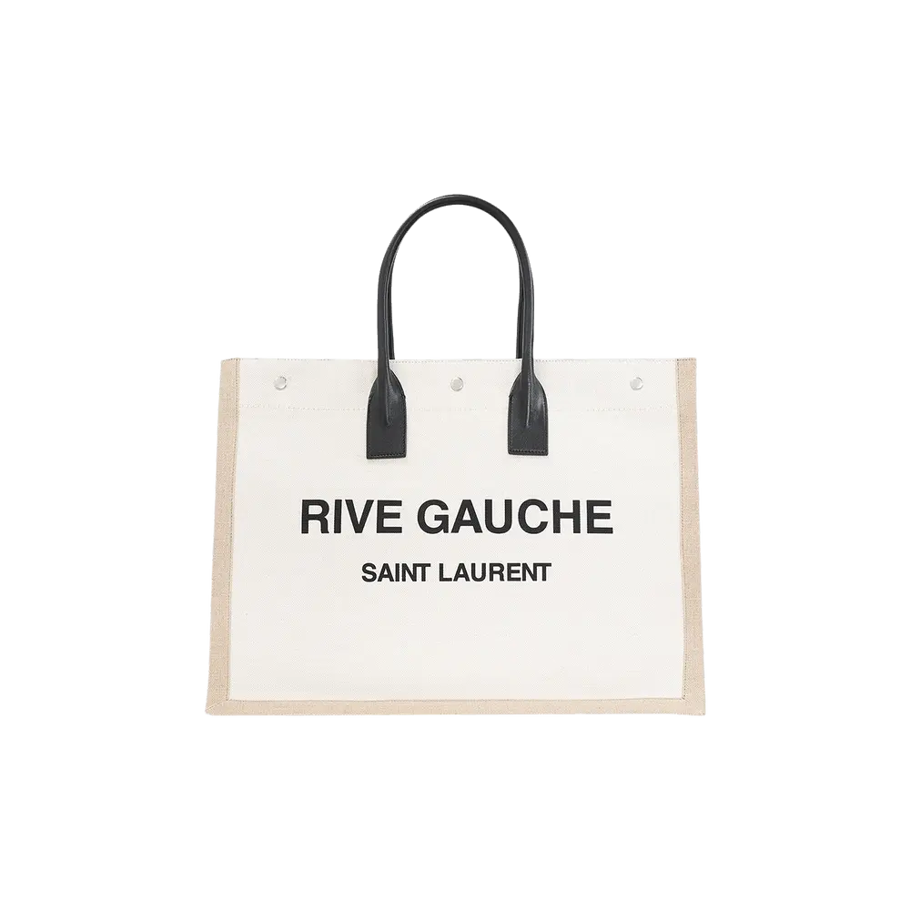 Saint Laurent Rive Gauche Lino Legend Large Tote Bag 'Natural' Tan Fall/Winter 2022