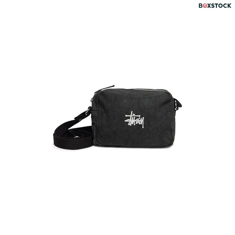 Stussy Canvas Side Pouch 'Washed Black' Spring/Summer 2022