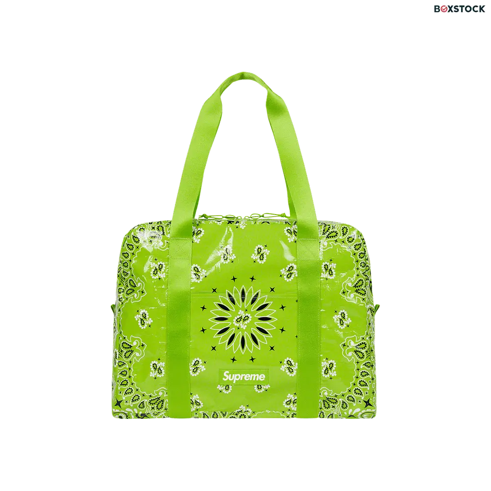 Supreme Bandana Tarp Small Duffle Bag 'Bright Green' Spring/Summer 2021