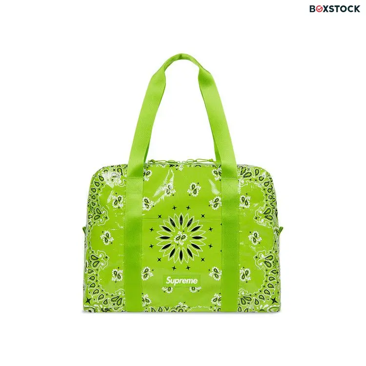 Supreme Bandana Tarp Small Duffle Bag 'Bright Green' Spring/Summer 2021