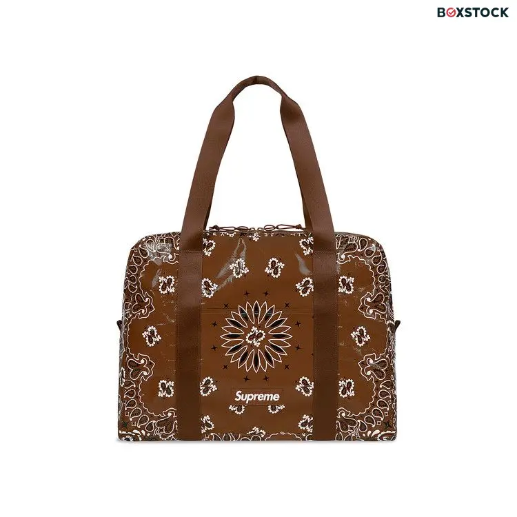 Supreme Bandana Tarp Small Duffle Bag 'Brown' Spring/Summer 2021